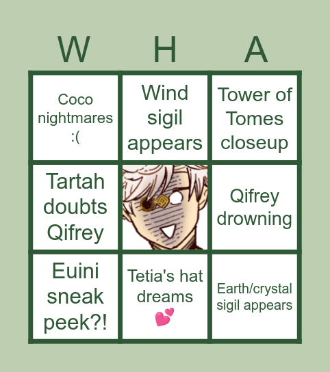 WHA EPISODE 9 BINGO Card