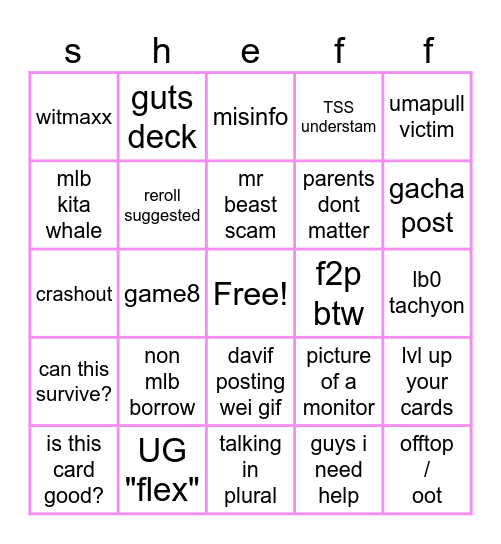 beginner-help bingo Card