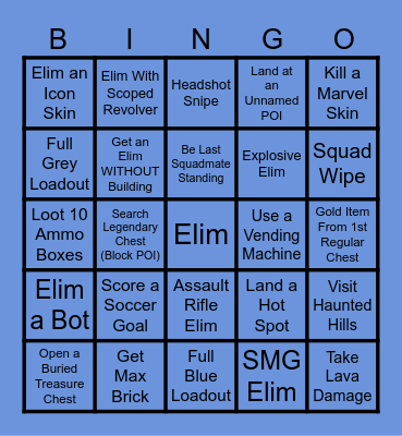 Fortnite Bingo (OG) Bingo Card