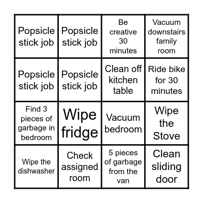 Summer Bingo Card