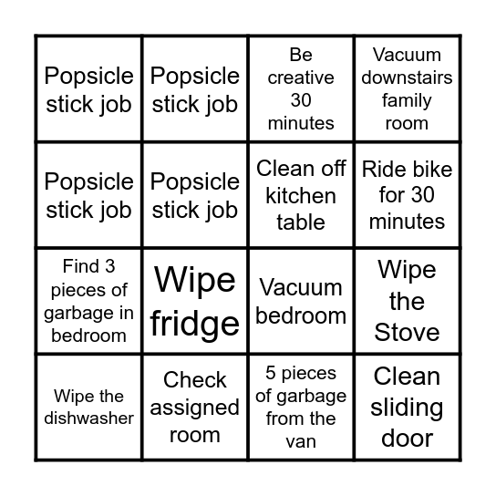 Summer Bingo Card