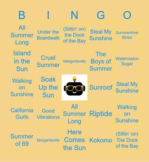 5.27.26 Just Beachy! Bingo Card