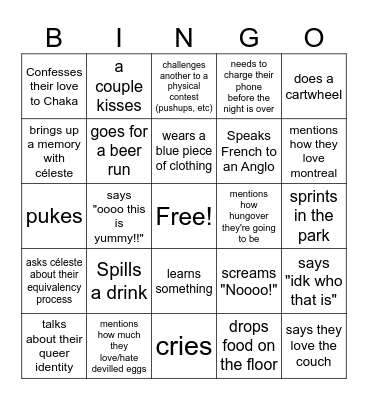 Party Bingo! Someone... Bingo Card