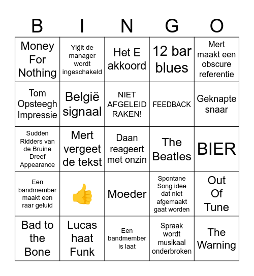 The Shepherd's Bingo Card