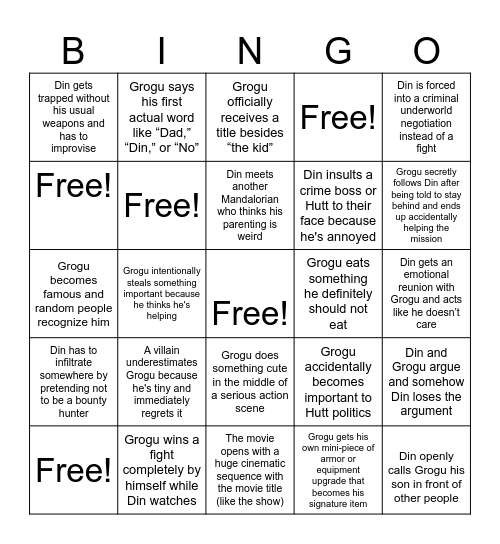 Mando-Sofia Bingo Card