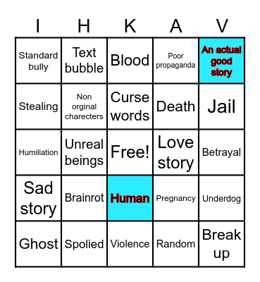 Animation videos for kids be like Bingo Card