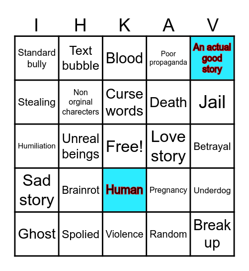 Animation videos for kids be like Bingo Card