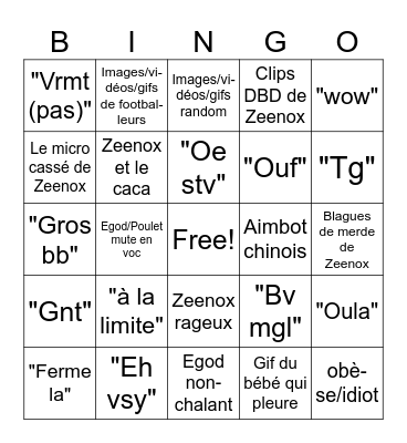 Bingo de la Trinité Bingo Card
