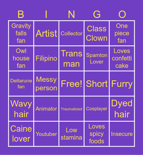 How similar are you to: Jace_J[: Bingo Card
