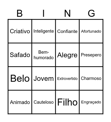 CHICO Bingo Card