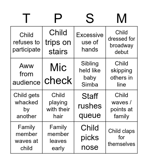 Fish Bingo Card
