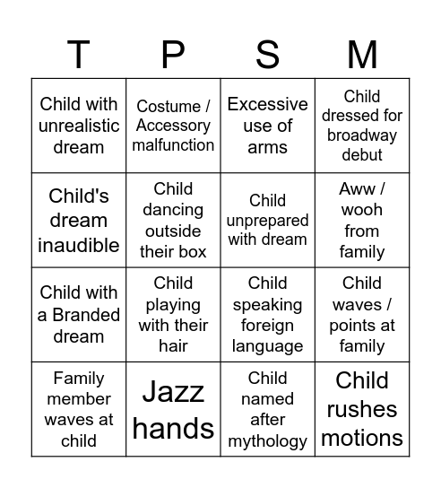 Whales Bingo Card