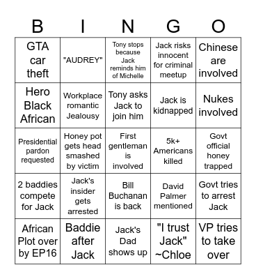 24 BINGO Card