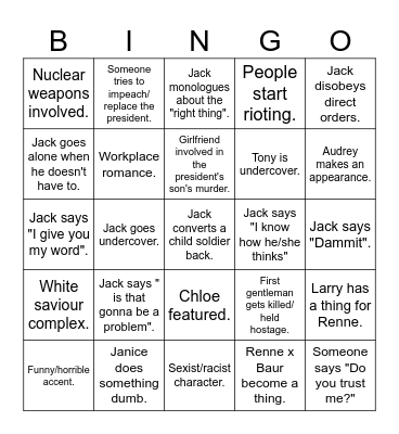 24 BINGO Card