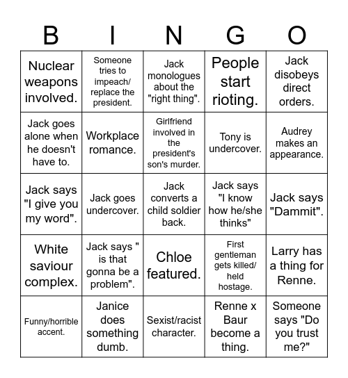 24 BINGO Card