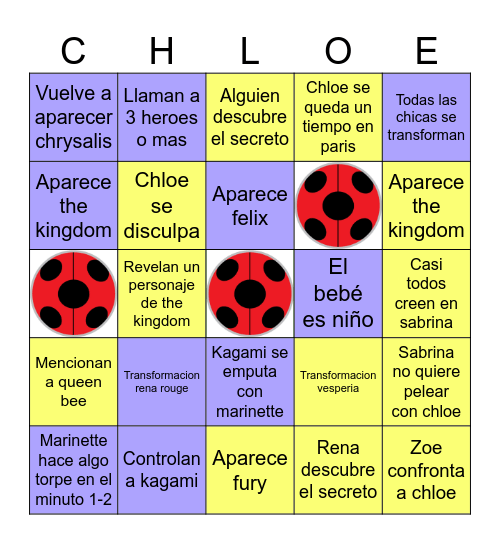 MLB The dirtifiers + Queen of the dreadzone Bingo Card