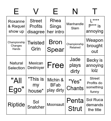 May SNME Bingo Card