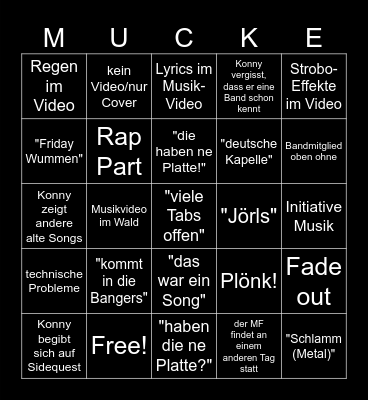 MUCKE FREITACH Bingo Card