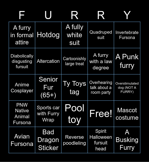 Furlandia & Feral Kicks Bingo Card