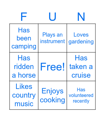 Flourish Bingo Card