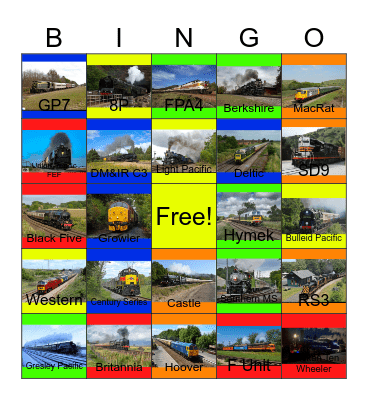 Locomotive Cylinders that I would like to inspect one day Bingo Card