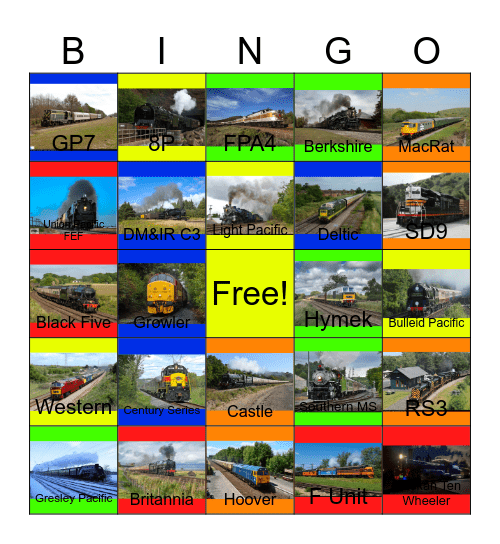 Locomotive Cylinders that I would like to inspect one day Bingo Card