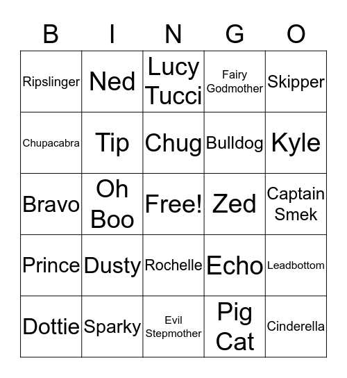 Lupe's  Bingo Card