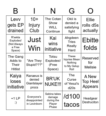 Golden Road Bingo 5/23/26 Bingo Card