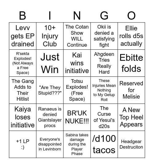 Golden Road Bingo 5/23/26 Bingo Card