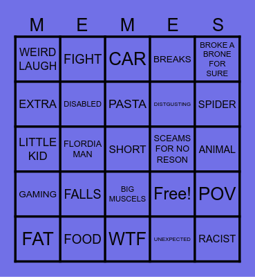 MEME BINGO Card