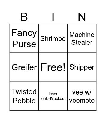 Dandy's World Bingo Card