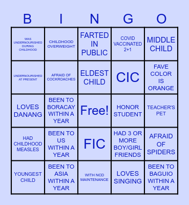 CIMC8 Bingo Card
