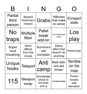 Jason power Bingo Card