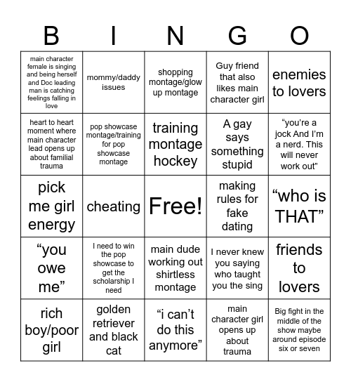off campus Bingo Card