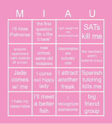 26-27 SCHOOL YEAR Bingo Card