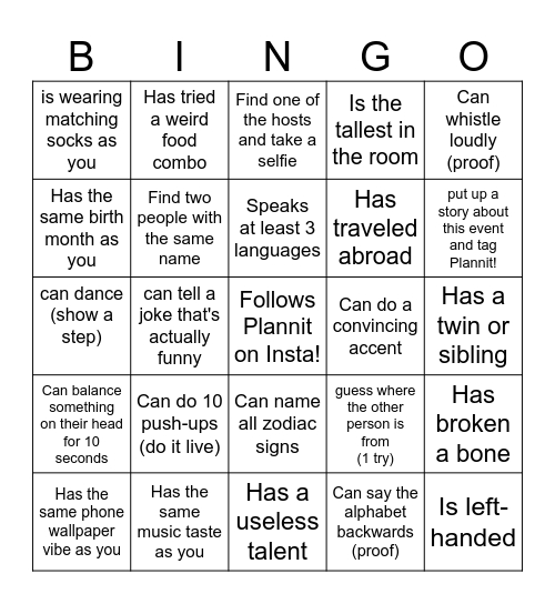 Bingo Card