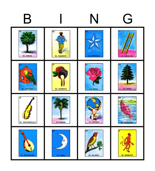 Loteria de México Bingo Card