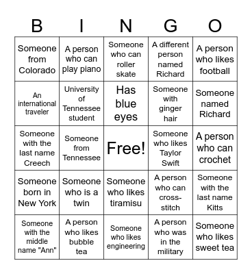 Wedding Bingo Card