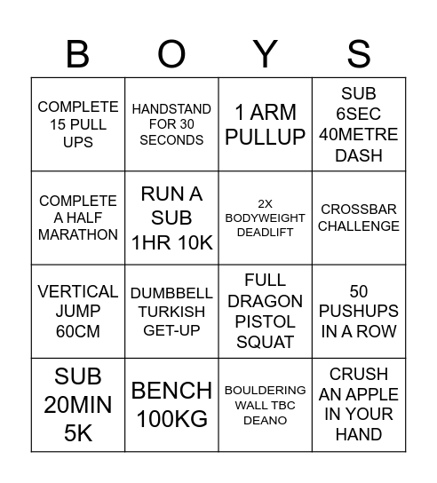 WINTER BINGO ARC Bingo Card