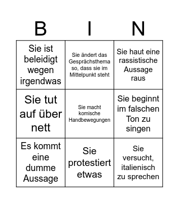 Julia Bullshit Bingo Card