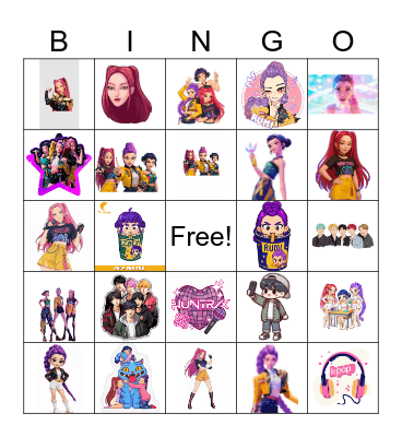 KPOP Bingo Card