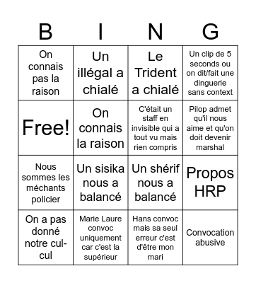 Convocation BDA Bingo Card
