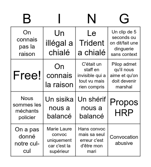 Convocation BDA Bingo Card