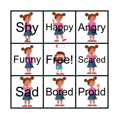 Feelings and emotions Bingo Card