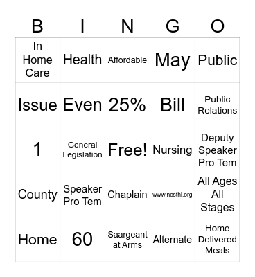 NCSTHL Bingo Card