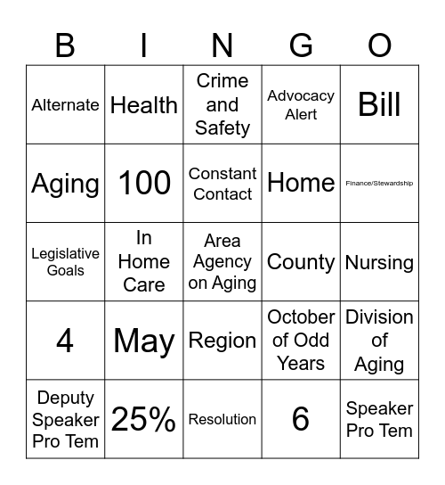 NCSTHL Bingo Card