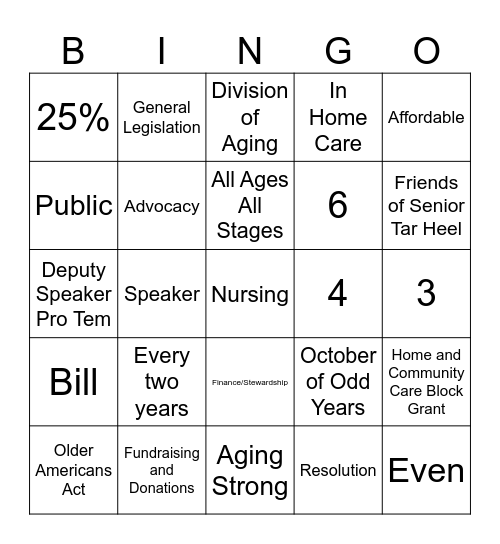NCSTHL Bingo Card