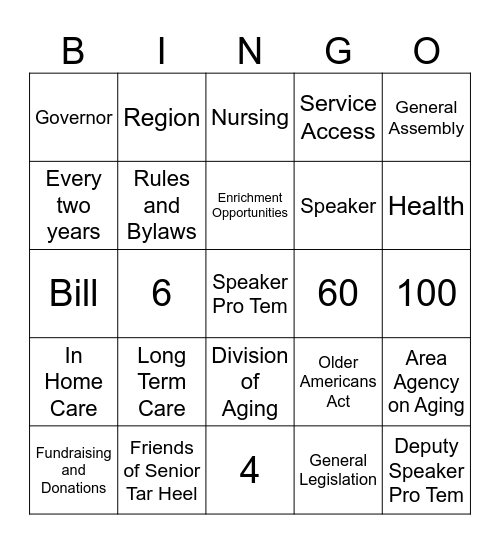 NCSTHL Bingo Card