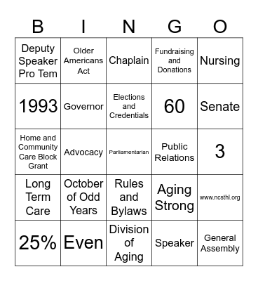 NCSTHL Bingo Card