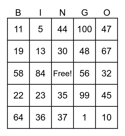 SLEEPOVER BINGO! Bingo Card